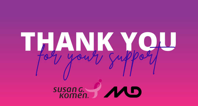 MarketDesign has raised $27,962 for cancer research as of November  2023. Together we have fought back against breast cancer. Thank you for your support.